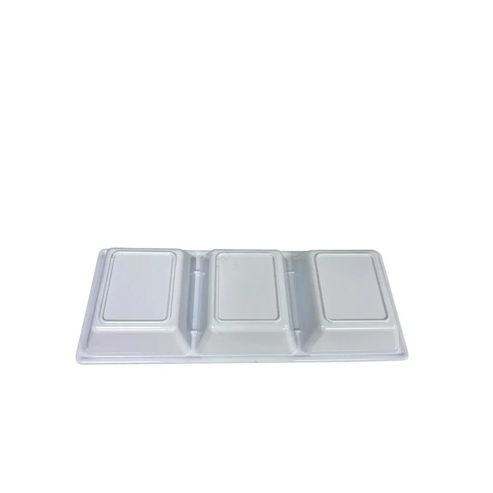 Rachael Ray Serving Tray 3-Section Divided Rectangular Multicolor Tile